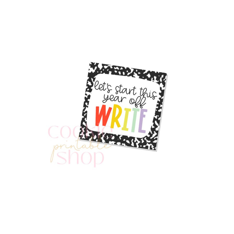 let's start this year off write tag - digital download