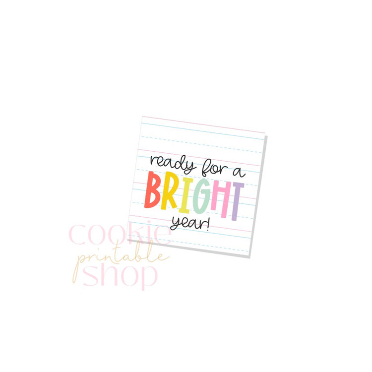 ready for a bright year tag - digital download