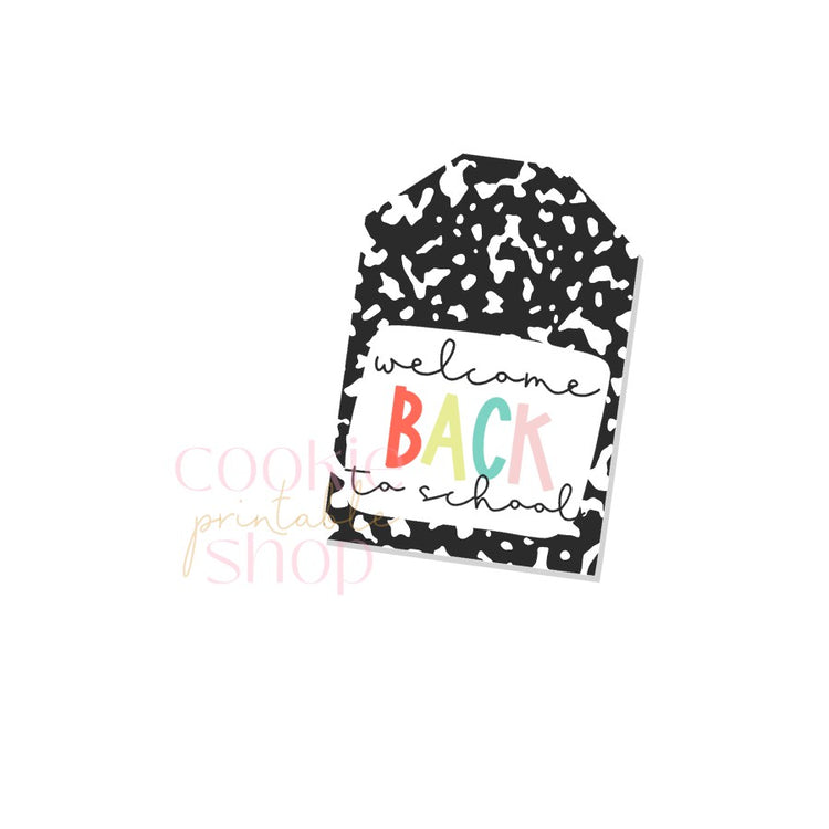 welcome back to school tag - digital download
