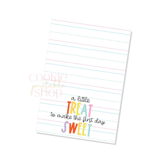 a little treat to make the first day sweet cookie card - digital download