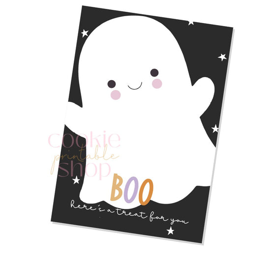 boo here's a treat for you cookie card - digital download