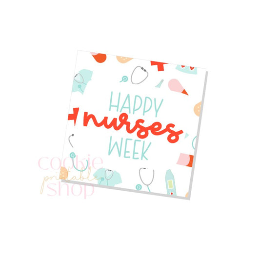 happy nurses week tag - digital download