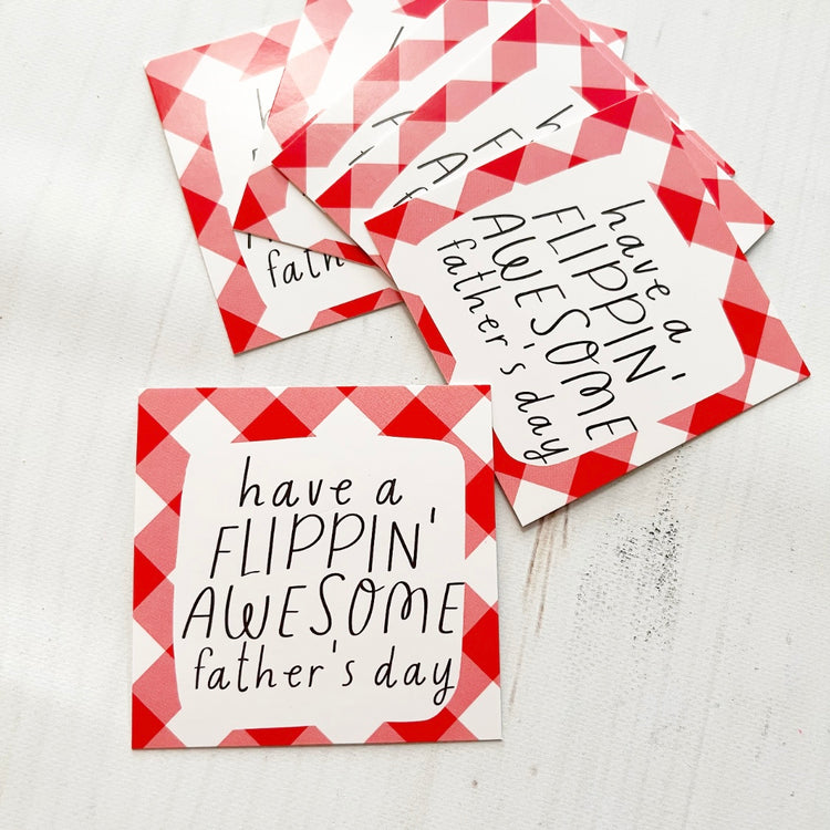 have a flippin awesome father's day 2" father's day tags - pack of 25