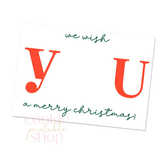 we wish you a merry christmas cookie card - digital download