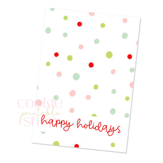 happy holidays cookie card - digital download