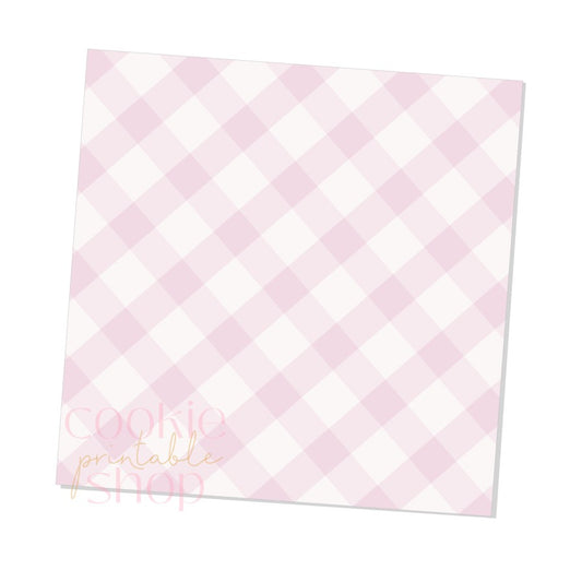 deep pink gingham box backers for multiple sizes - digital download