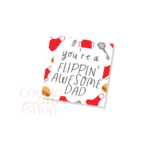 flippin' awesome dad tag - digital download
