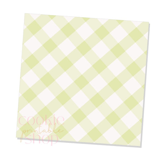 green gingham box backers for multiple sizes - digital download