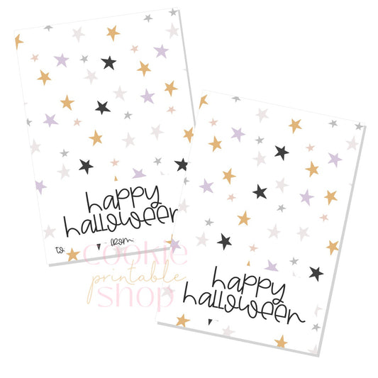 happy halloween cookie card - digital download