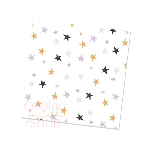 halloween stars box backers for multiple sizes - digital download