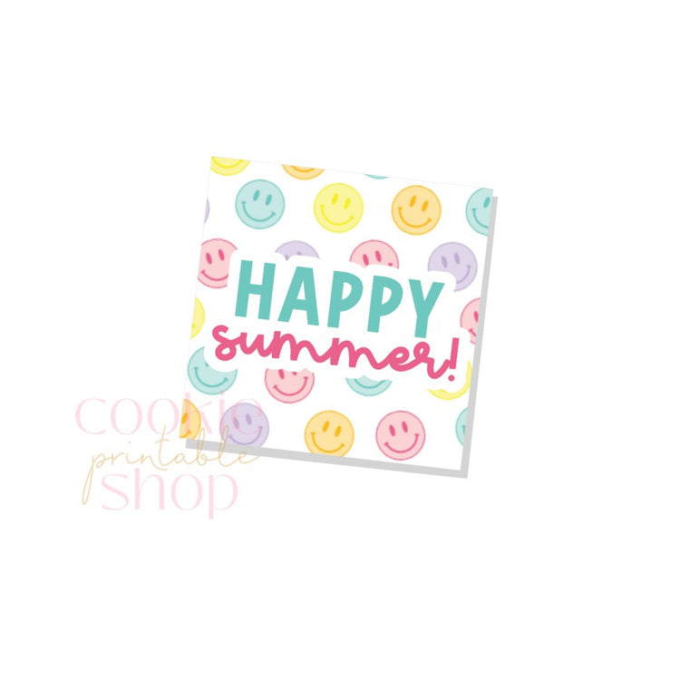 happy summer tag - digital download