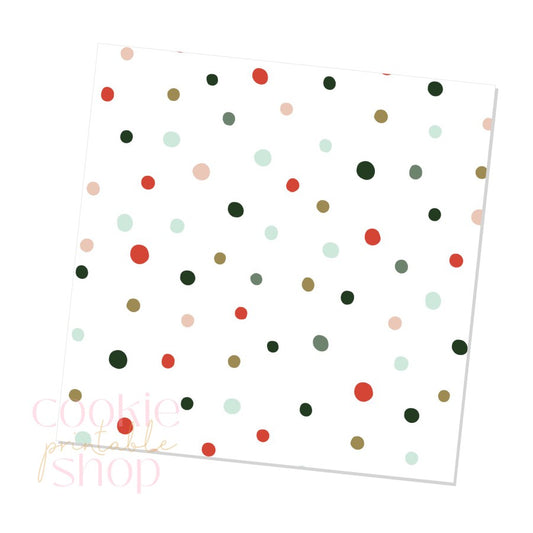 holiday dots box backers for multiple sizes - digital download