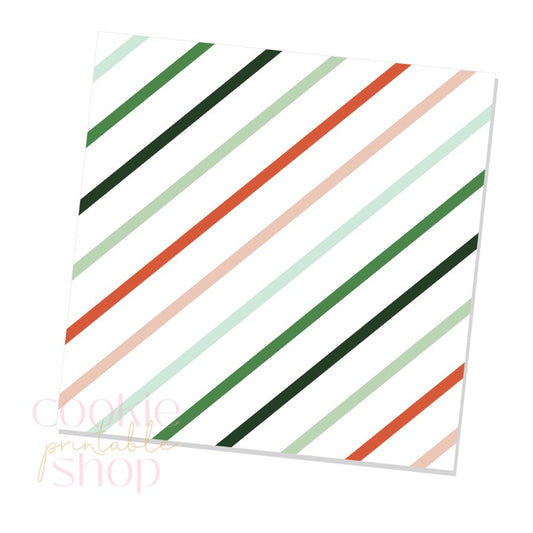 holiday stripes box backers for multiple sizes - digital download