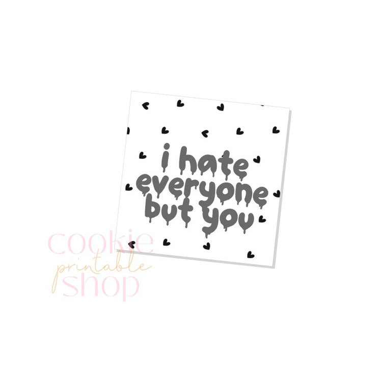 i hate everyone but you tag - digital download