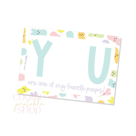 you are one of my favorite peeps cookie card - digital download