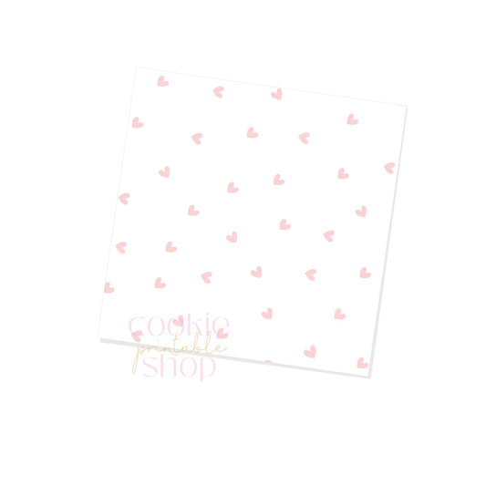 small pink hearts box backers for multiple sizes - digital download