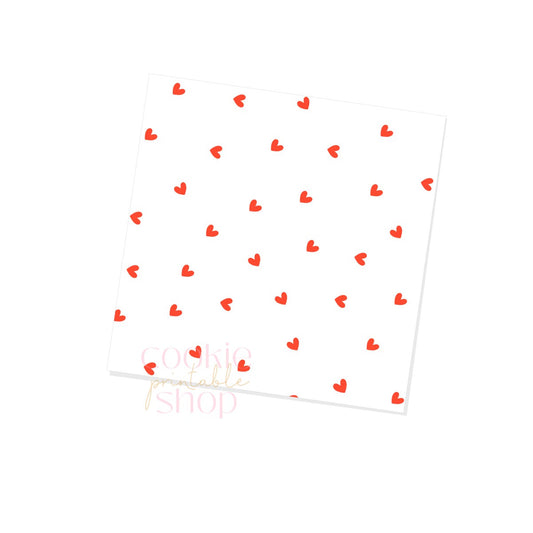 small red hearts box backers for multiple sizes - digital download