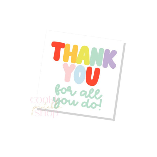 thank you for all you do tag - digital download