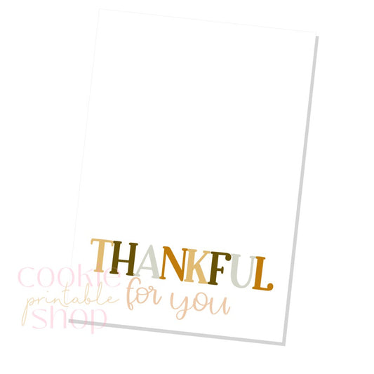 thankful for you cookie card - digital download