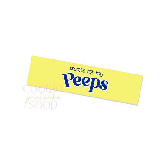 treats for my peeps 4.75" box fronting printable - digital download