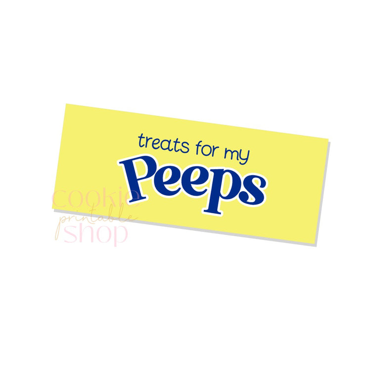 treats for my peeps 5" box fronting printable - digital download