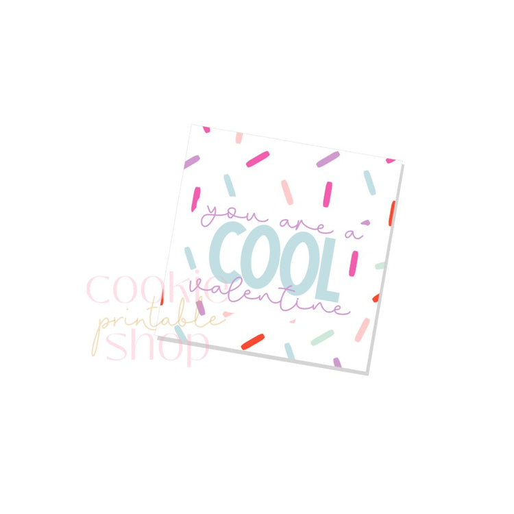 you are a cool valentine tag - digital download