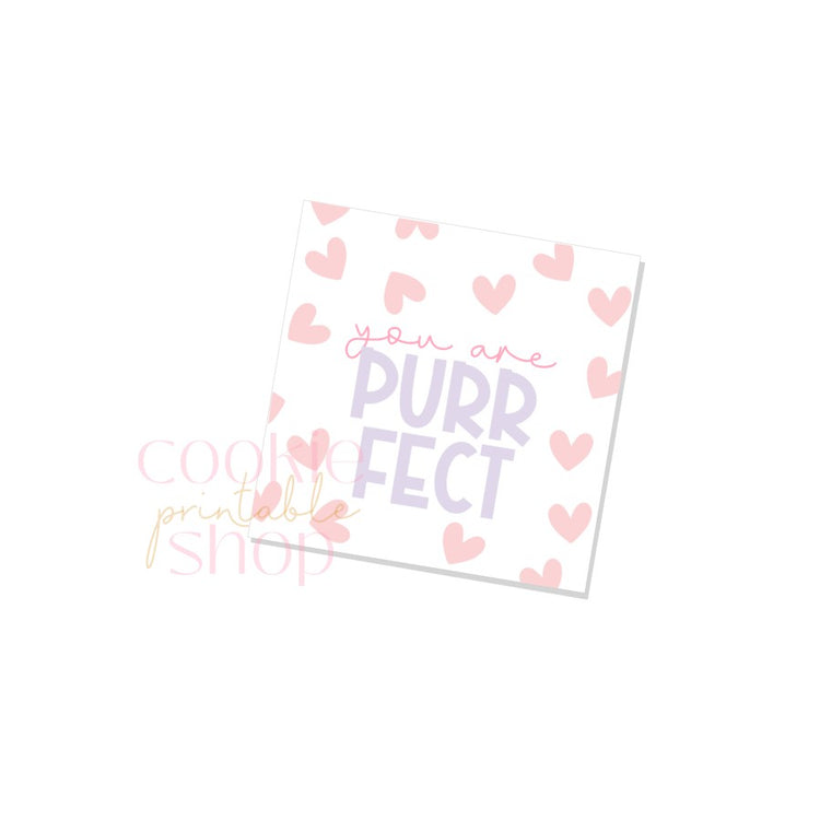 you are purrfect tag - digital download
